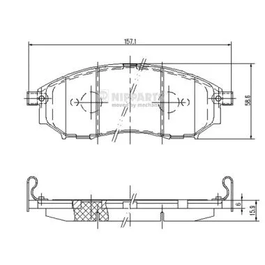 Brake Pad Set, disc brake (J3601094)