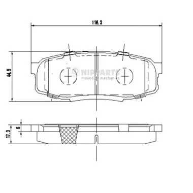 Brake Pad Set, disc brake (N3612043)