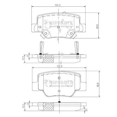 Brake Pad Set, disc brake (N3612040)