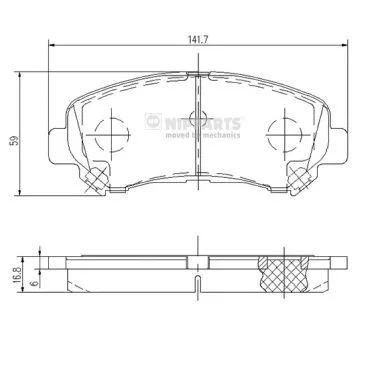Brake Pad Set, disc brake (J3601096)