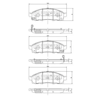 Brake Pad Set, disc brake (N3601101)