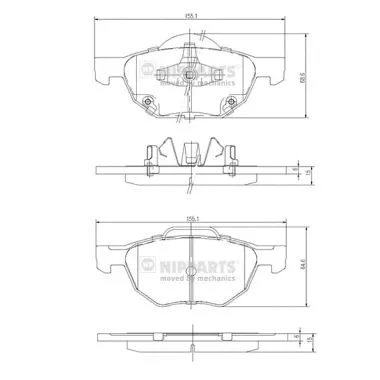 Brake Pad Set, disc brake (J3604064)