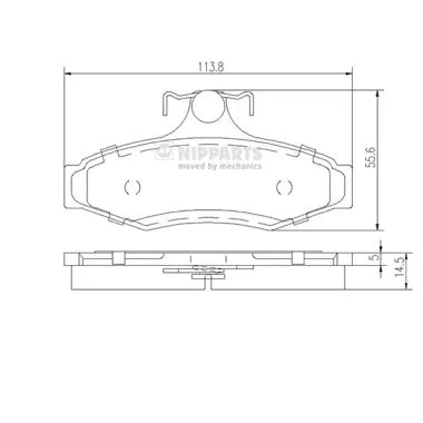 Brake Pad Set, disc brake (J3610900)