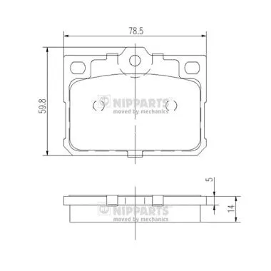 Brake Pad Set, disc brake (J3603010)