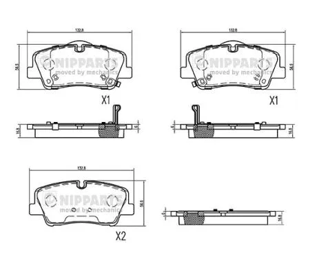 Brake Pad Set, disc brake (N3610520)