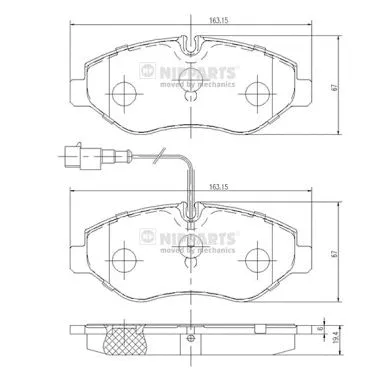 Brake Pad Set, disc brake (N3601100)