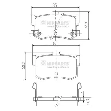 Brake Pad Set, disc brake (J3610502)