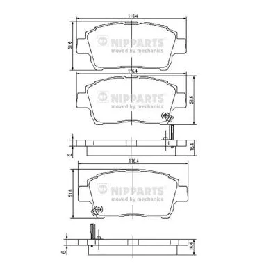 Brake Pad Set, disc brake (J3602088)