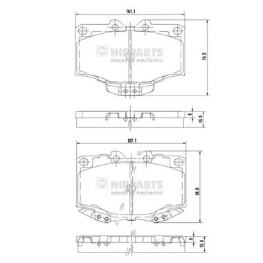 Brake Pad Set, disc brake (J3602056)