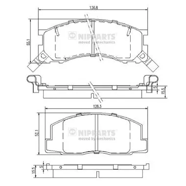 Brake Pad Set, disc brake (J3602050)