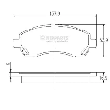 Brake Pad Set, disc brake (J3607012)