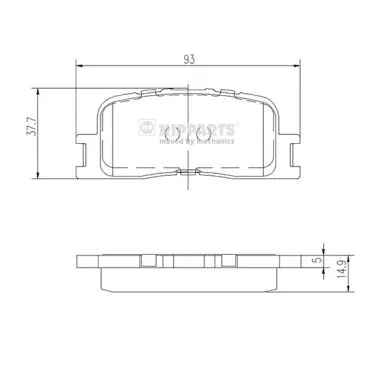 Brake Pad Set, disc brake (J3612024)