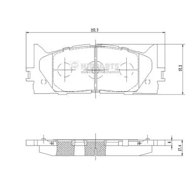 Brake Pad Set, disc brake (N3602141)
