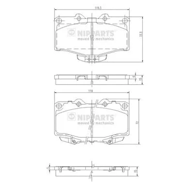 Brake Pad Set, disc brake (J3602071)