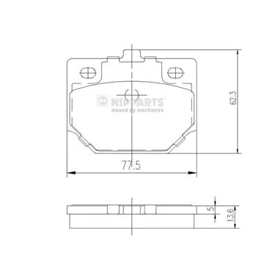 Brake Pad Set, disc brake (J3606000)