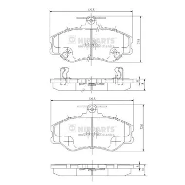Brake Pad Set, disc brake (J3600513)