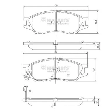 Brake Pad Set, disc brake (N3601097)