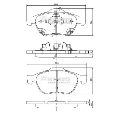 Brake Pad Set, disc brake (J3602115)