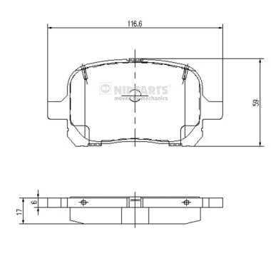 Brake Pad Set, disc brake (J3602081)