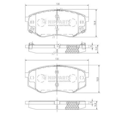Brake Pad Set, disc brake (N3600545)