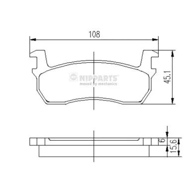 Brake Pad Set, disc brake (J3601003)