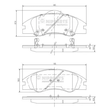 Brake Pad Set, disc brake (J3600326)