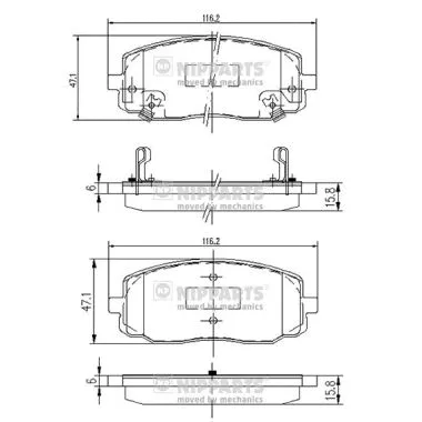Brake Pad Set, disc brake (J3600323)