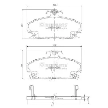 Brake Pad Set, disc brake (J3604031)
