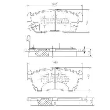 Brake Pad Set, disc brake (N3601098)