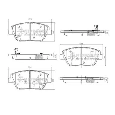 Brake Pad Set, disc brake (N3600334)