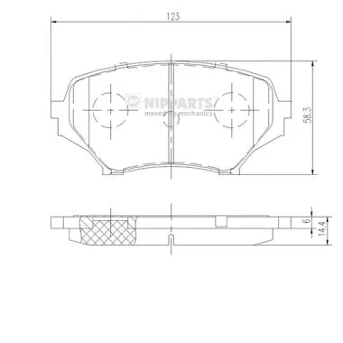 Brake Pad Set, disc brake (N3603068)