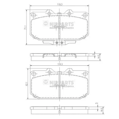 Brake Pad Set, disc brake (J3601047)