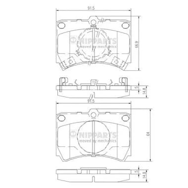 Brake Pad Set, disc brake (J3603026)