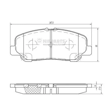 Brake Pad Set, disc brake (N3602151)