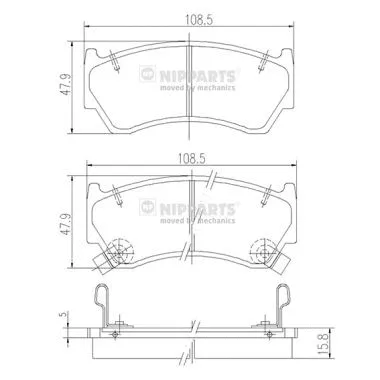 Brake Pad Set, disc brake (J3601062)