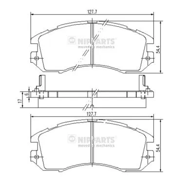 Brake Pad Set, disc brake (J3607005)