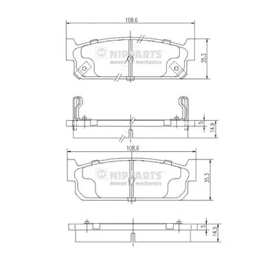 Brake Pad Set, disc brake (N3611055)