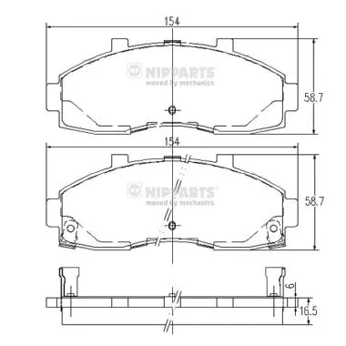 Brake Pad Set, disc brake (J3600313)