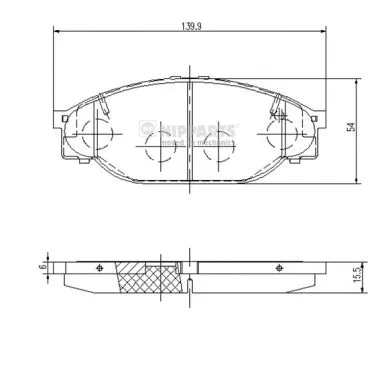 Brake Pad Set, disc brake (J3602053)