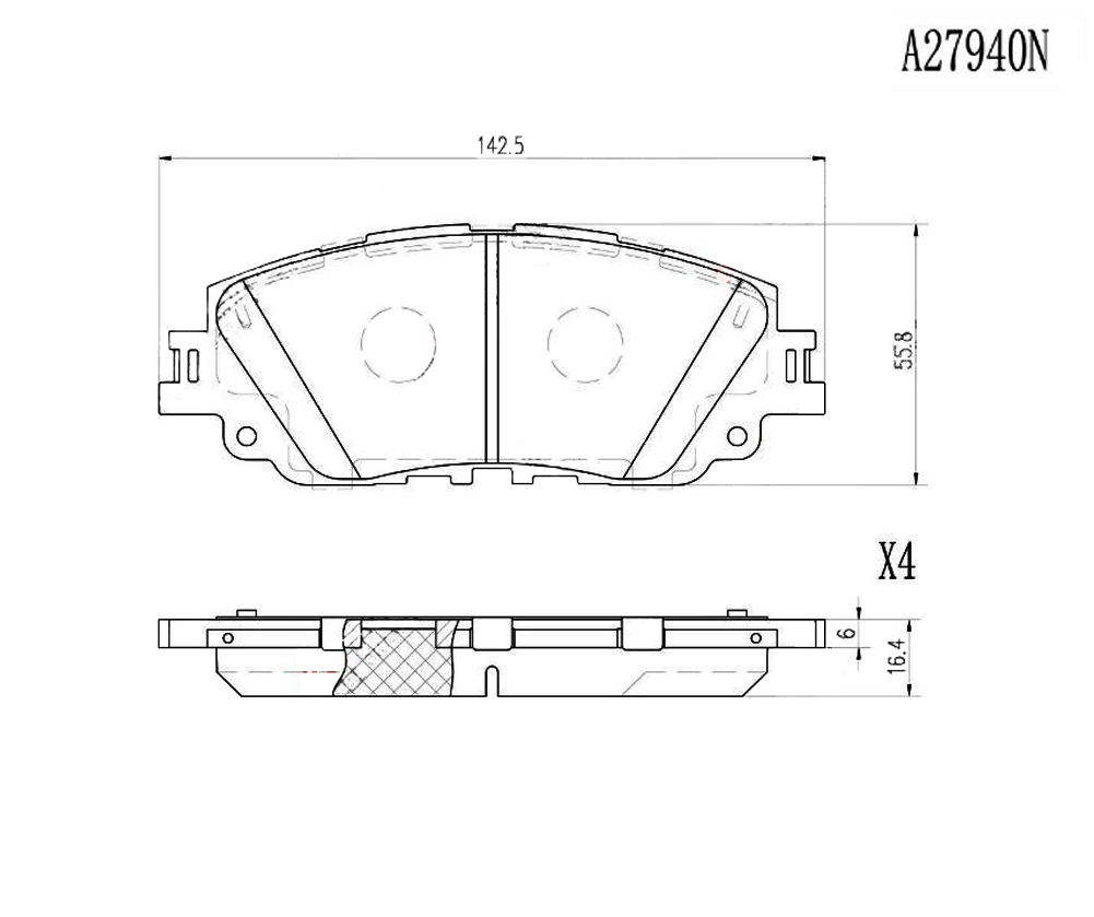 Brake Pad Set, disc brake (N3602155)