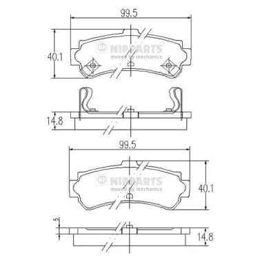 Brake Pad Set, disc brake (J3611039)