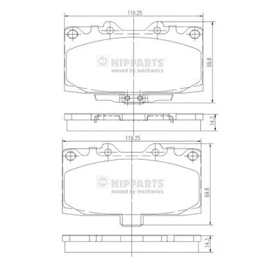 Brake Pad Set, disc brake (N3607022)