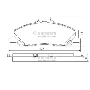 Brake Pad Set, disc brake (J3603053)