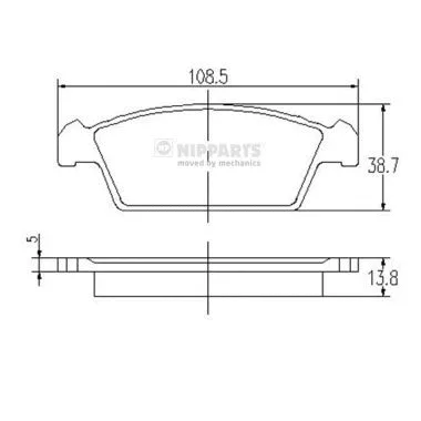 Brake Pad Set, disc brake (J3608015)