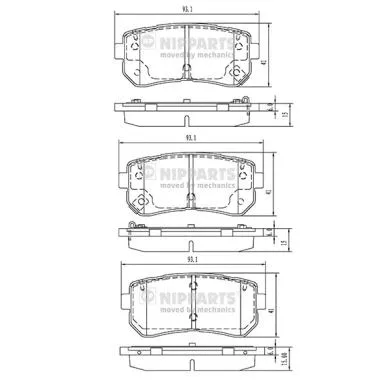 Brake Pad Set, disc brake (N3610313)