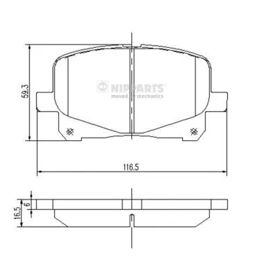 Brake Pad Set, disc brake (J3602090)