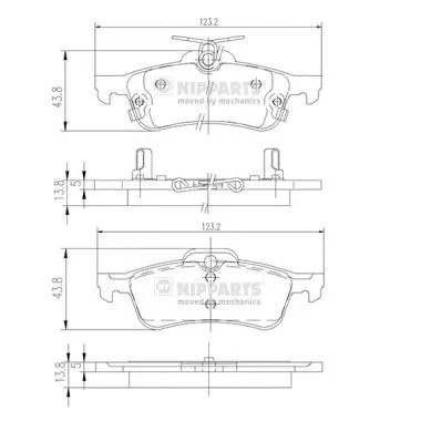 Brake Pad Set, disc brake (N3612036)