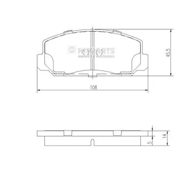 Brake Pad Set, disc brake (J3604006)