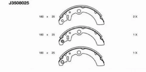 Brake Shoe Set (J3508025)