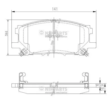 Brake Pad Set, disc brake (J3602125)